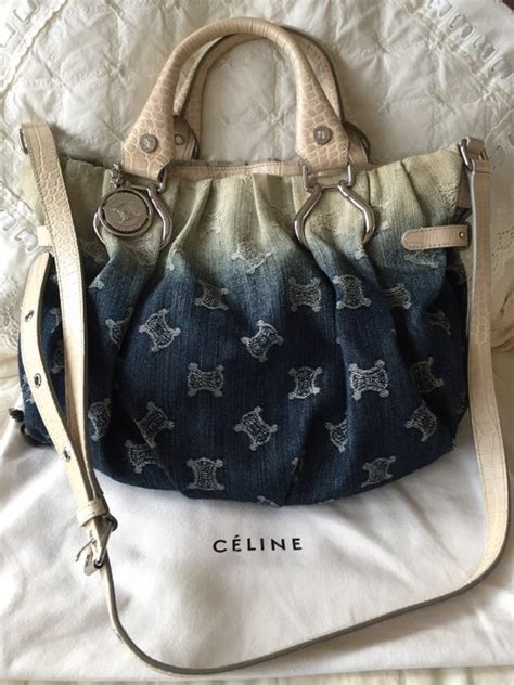 celine blue crocodile bag